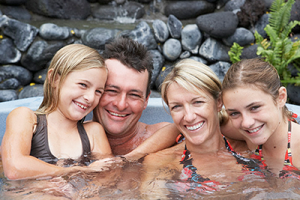 Cover Shot of Family in a spa
